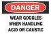 6F919 - Danger Sign, 7 x 10In, R and BK/WHT, ENG Подробнее...