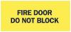 6FG31 - Fire Door Sign, 5 x 14In, BK/YEL, ENG, Text Подробнее...