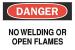 6FK64 - Danger Sign, 10 x 14In, R and BK/WHT, ENG Подробнее...