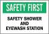 6FL70 - Safety Shower Sign, 10 x 14In, ENG, Text Подробнее...