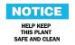 6FN44 - Notice Sign, 10 x 14In, BL and BK/WHT, ENG Подробнее...