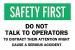6FT60 - Caution Sign, 7 x 10In, BK and GRN/WHT, ENG Подробнее...