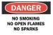 6FV47 - Danger No Smoking Sign, 7 x 10In, ENG, Text Подробнее...