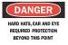 6FW86 - Danger Sign, 7 x 10In, R and BK/WHT, ENG Подробнее...