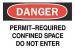 6GF34 - Danger Sign, 7 x 10In, R and BK/WHT, ENG Подробнее...