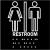6T331 - Restroom Sign, 8 x 8In, WHT/BK, Restroom Подробнее...