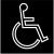 6T342 - Wheelchair Sign, 6 x 6In, WHT/BK, SYM, SURF Подробнее...