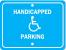 6T424 - Parking Sign, 12 x 18In, WHT/BL, G-42, HDCP Подробнее...
