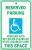 6T433 - Parking Sign, 18 x 12In, GRN and BL/WHT Подробнее...