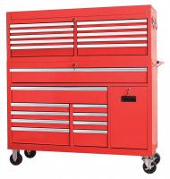 7CX74 Combo Chest/Cabinet, 55-1/8 In, 21 Drw, Red