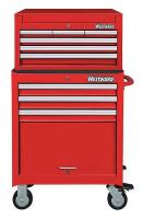 7CX78 Combo Chest/Cabinet, 26 In, 9 Drw, Red
