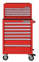 7CX80 Combo Chest/Cabinet, 26 In, 13 Drw, Red