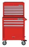 7CX81 Combo Chest/Cabinet, 26 In, 9 Drw, Red