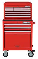 7CX84 Combo Chest/Cabinet, 26 In, 12 Drw, Red