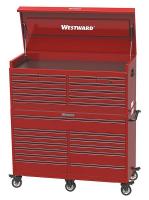 7CX96 Combo Chest/Cabinet, 56 In, 24Drw, Red