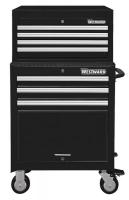 7CX97 Combo Chest/Cabinet, 26 In, 7 Drw, Black