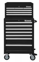 7CY02 Combo Chest/Cabinet, 26 In, 13 Drw, Black