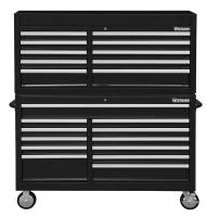 7CY15 Combo Chest/Cabinet, 60 In, 22 Drw, Black