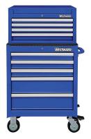 7CY20 Combo Chest/Cabinet, 26 In, 9 Drw, Blue