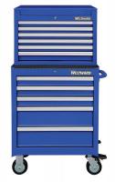 7CY26 Combo Chest/Cabinet, 26 In, 11 Drw, Blue