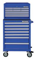7CY30 Combo Chest/Cabinet, 26 In, 16 Drw, Blue