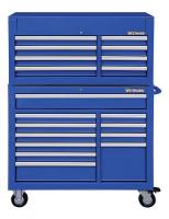 7CY32 Combo Chest/Cabinet, 42 In, 19 Drw, Blue