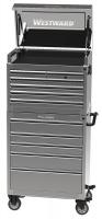 7CY41 Combo Chest/Cabinet, 30 In, 12 Drw, SS