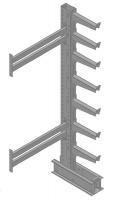 9RUP1 Add-On Cantilever Rack, 1 Side, 10 ft. H