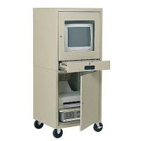 7YC95 Mobile Computer Enclosuer, 60-3/4 In.H