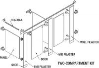 7A0A2 Partition, Double Comparment, SS, 72 In W