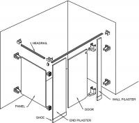 7AW18 Partition, Single Comp ADA, Phenolic, Ebony