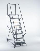 9PMA0 Safety Rolling Ladder, Steel, 110 In.H