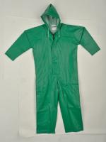 8A960 Coveralls, Green, 17 mil, PVC, S