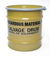 8A982 Salvage Drum, 8 Gal, Ylw, Hazs Matl, Steel