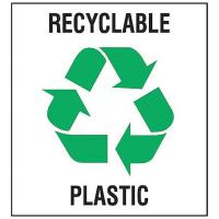 8AA35 Recycling Label, Vinyl, 5 In. W, PK 5