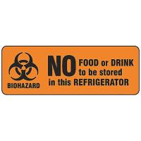 9PMF8 Biohazard Sign, 3-1/2 x 10In, BK/ORN, MAG