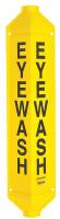 8AA99 Notice Eyewash Sign, 40 x 9In, BK/YEL, ENG