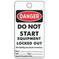 8AC36 Danger Tag, 5-3/4 x 3 In, Vinyl, PK25