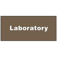 8AC87 Facility Sign, 4 x 9In, WHT/BR, PLSTC, LAB