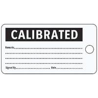 8ACX9 Calibrated Tag, 5-3/4 x 3 In, Bk/Wht, PK25