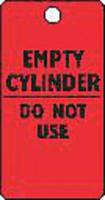 8AD20 Tag, Empty Cylinder, Red, 25 PK