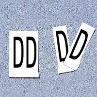 9WMH4 Label, D, White, 2 In. H, PK 5