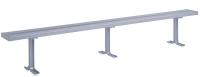 8RG31 Locker Room Bench, 3 Pedestals, 10 Ft