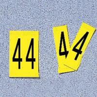 8Y392 Label, 4, Yellow, 4 In. H, PK 5