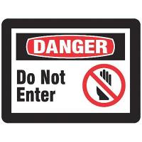 8AHR2 Danger Sign, 10 x 14In, R and BK/WHT, ENG