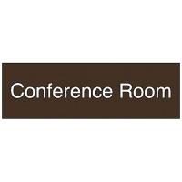 8AHU8 Conference Room Sign, 3 x 10In, WHT/BR, ENG