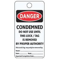 8Y404 Danger Tag, 5-3/4 x 3 In, Vinyl, PK25