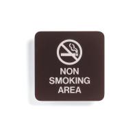 8ALX1 No Smoking Sign, 5-1/2 x 5-1/2In, WHT/BK