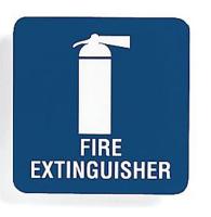 8ALZ1 Fire Extinguisher Sign, 5-1/2 x 5-1/2In