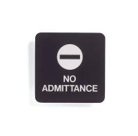 9J243 Admittance Sign, 5-1/2 x 5-1/2In, PLSTC